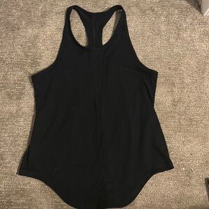 Black razor back tank top